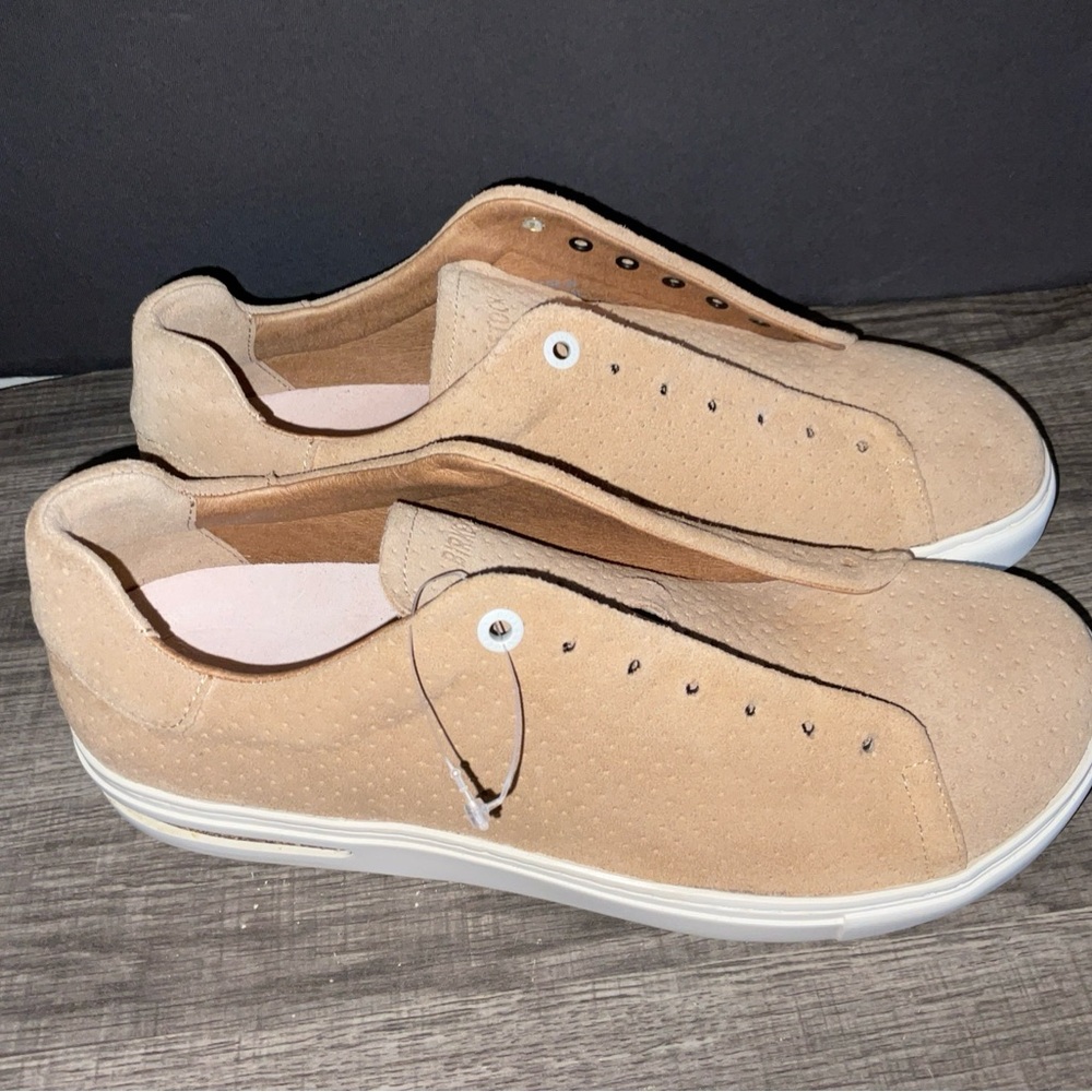 BIRKENSTOCK BEND LOW PERFORATED SUEDE LEATHER SNEAKERS 42 US 11 NEW NO SHOELACES - Picture 6 of 16